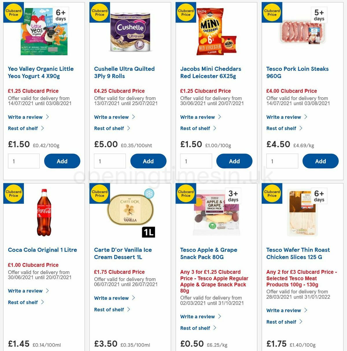 TESCO Offers from 14 July