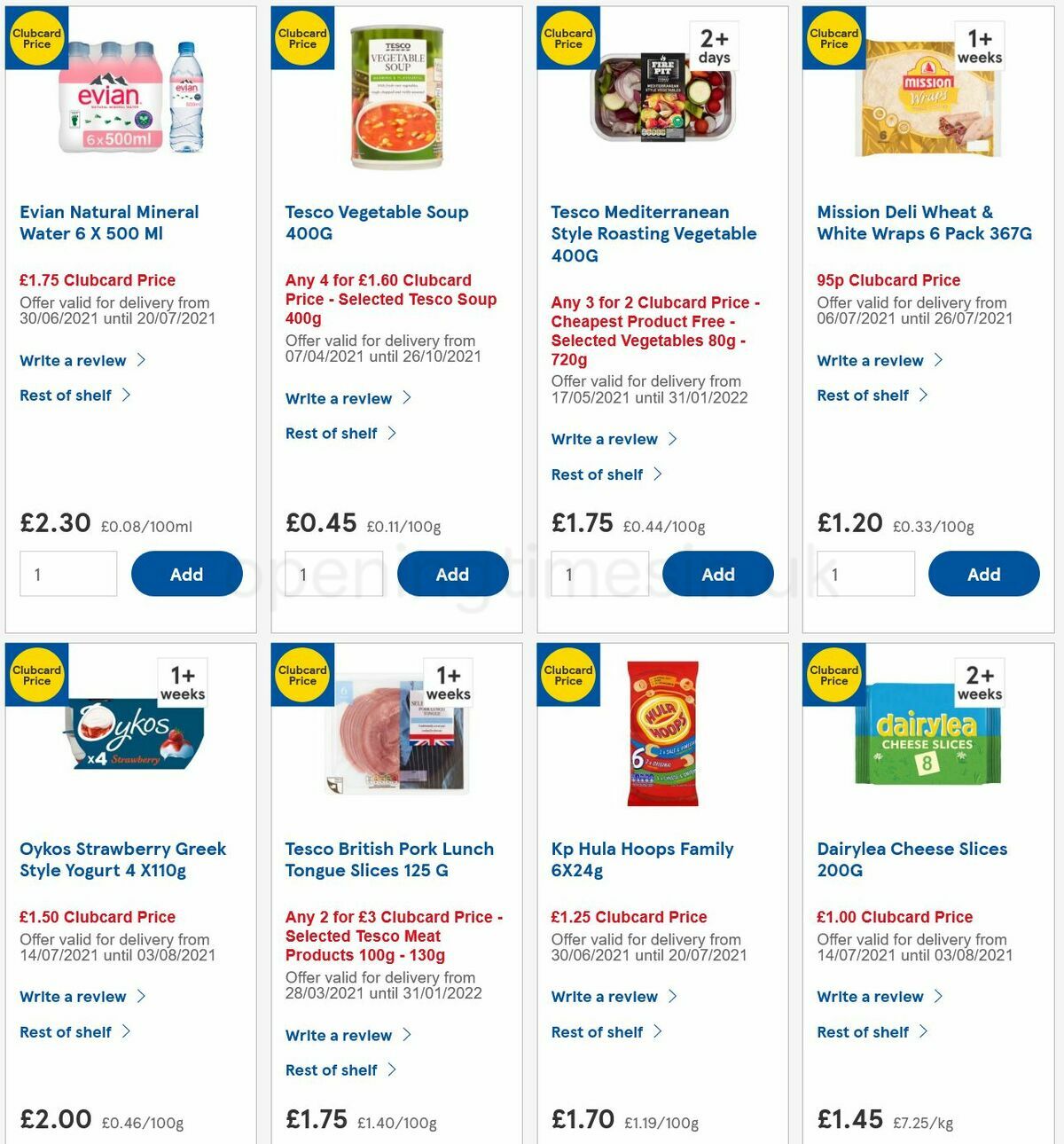 TESCO Offers from 14 July