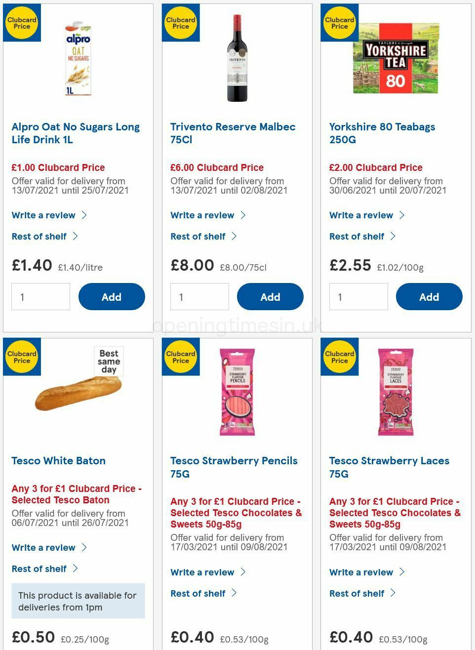 TESCO Offers from 14 July