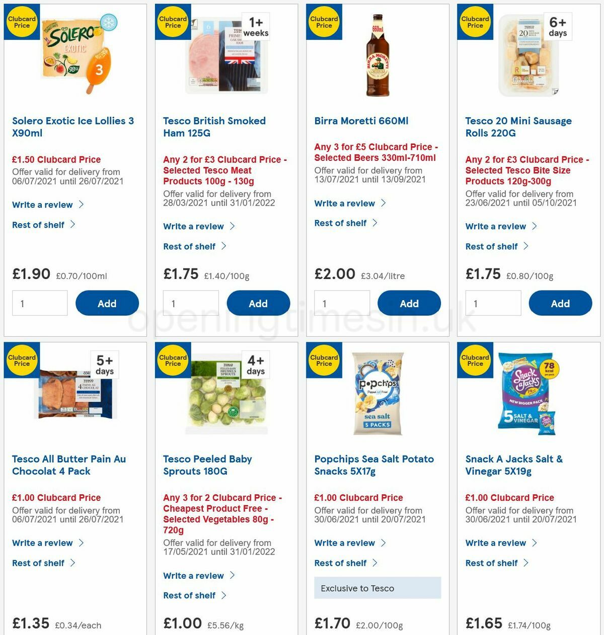 TESCO Offers from 14 July