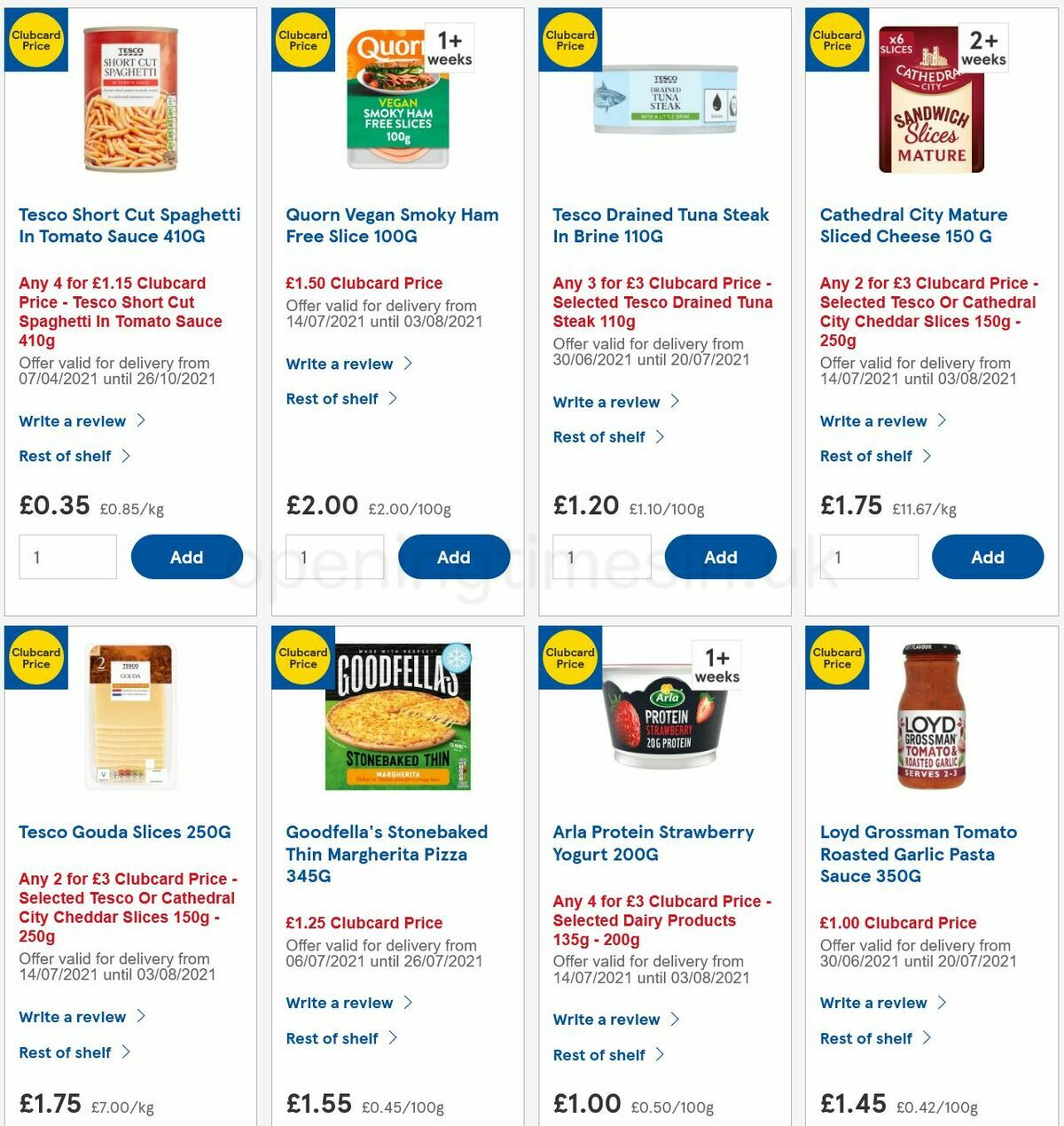 TESCO Offers from 14 July