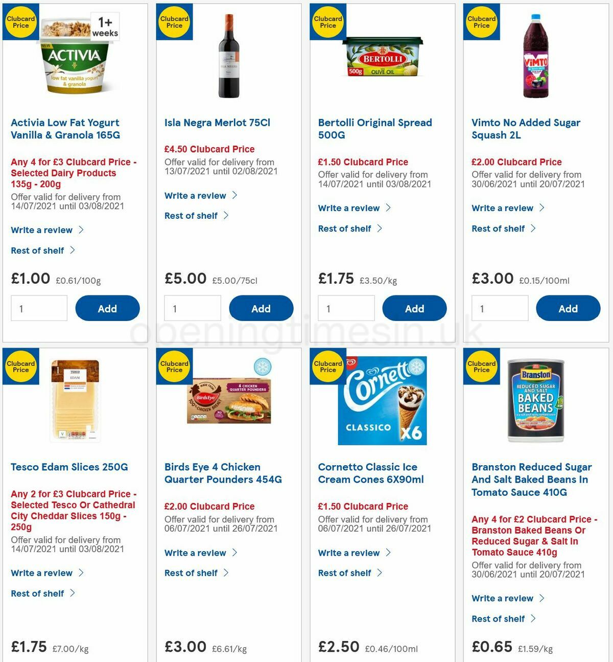 TESCO Offers from 14 July