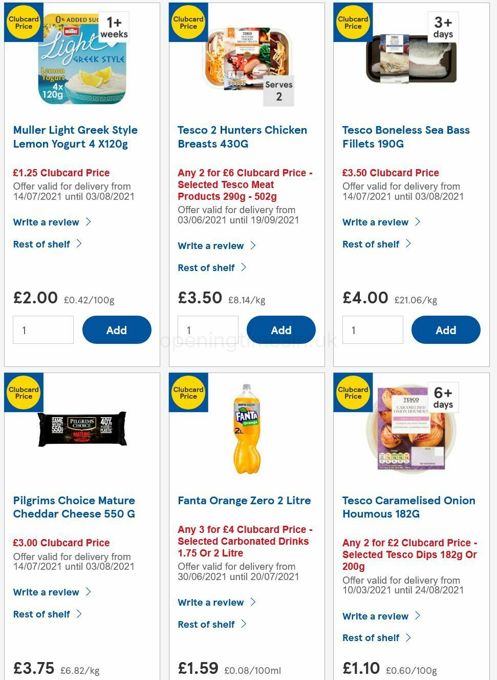 TESCO Offers from 14 July