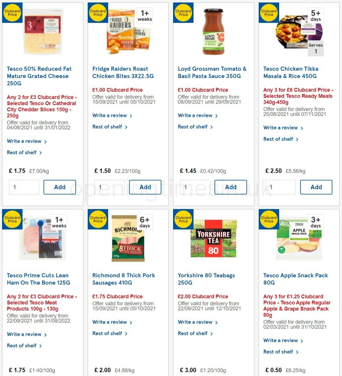 TESCO Offers from 29 September