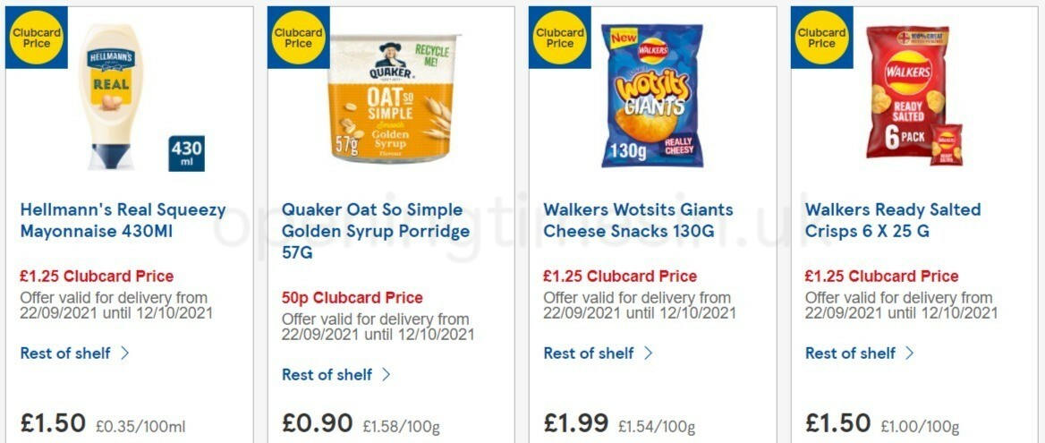 TESCO Offers from 29 September