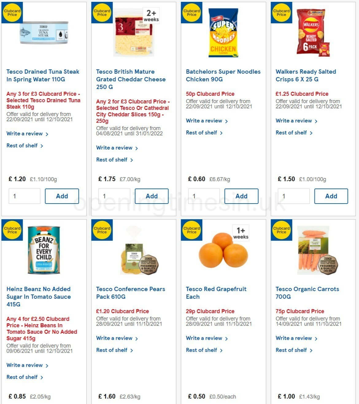 TESCO Offers from 29 September