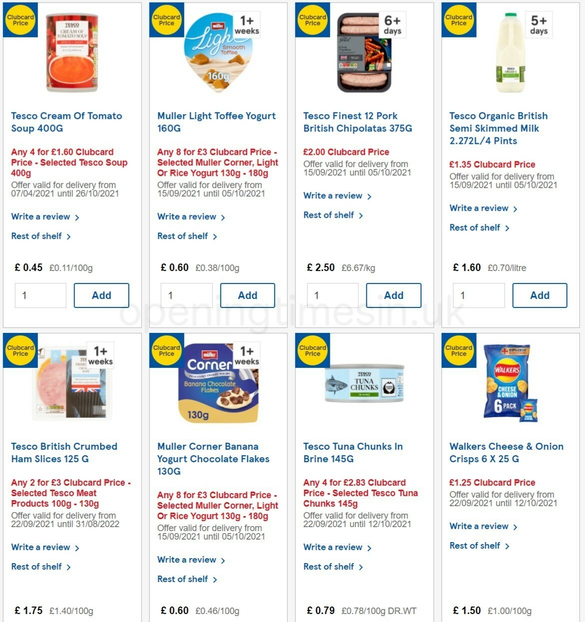 TESCO Offers from 29 September