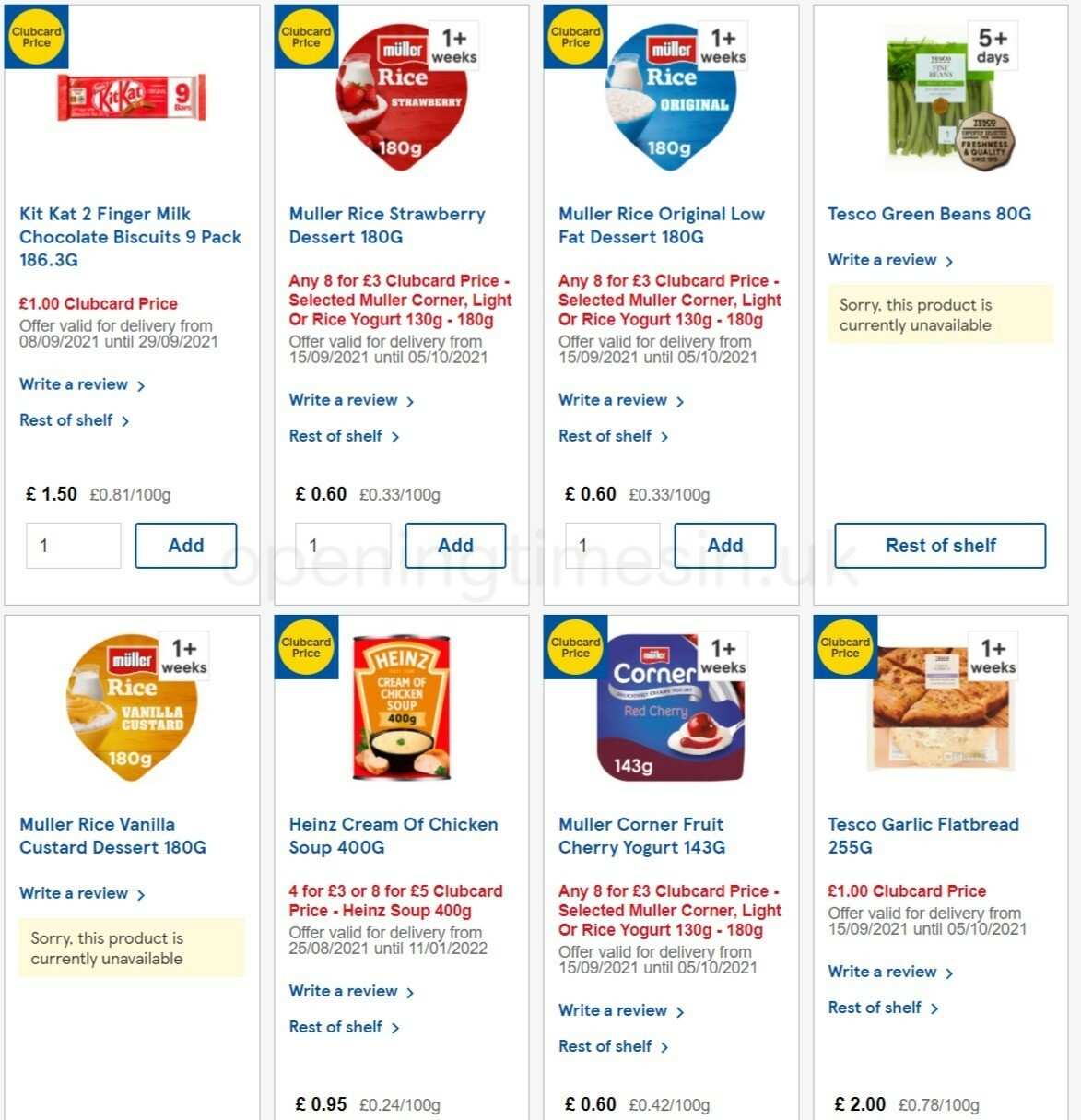 TESCO Offers from 29 September