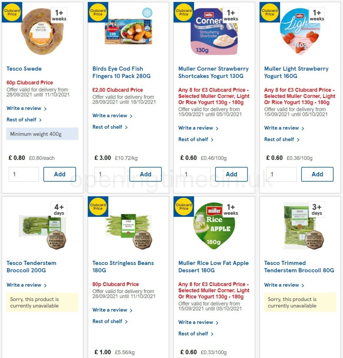 TESCO Offers from 29 September