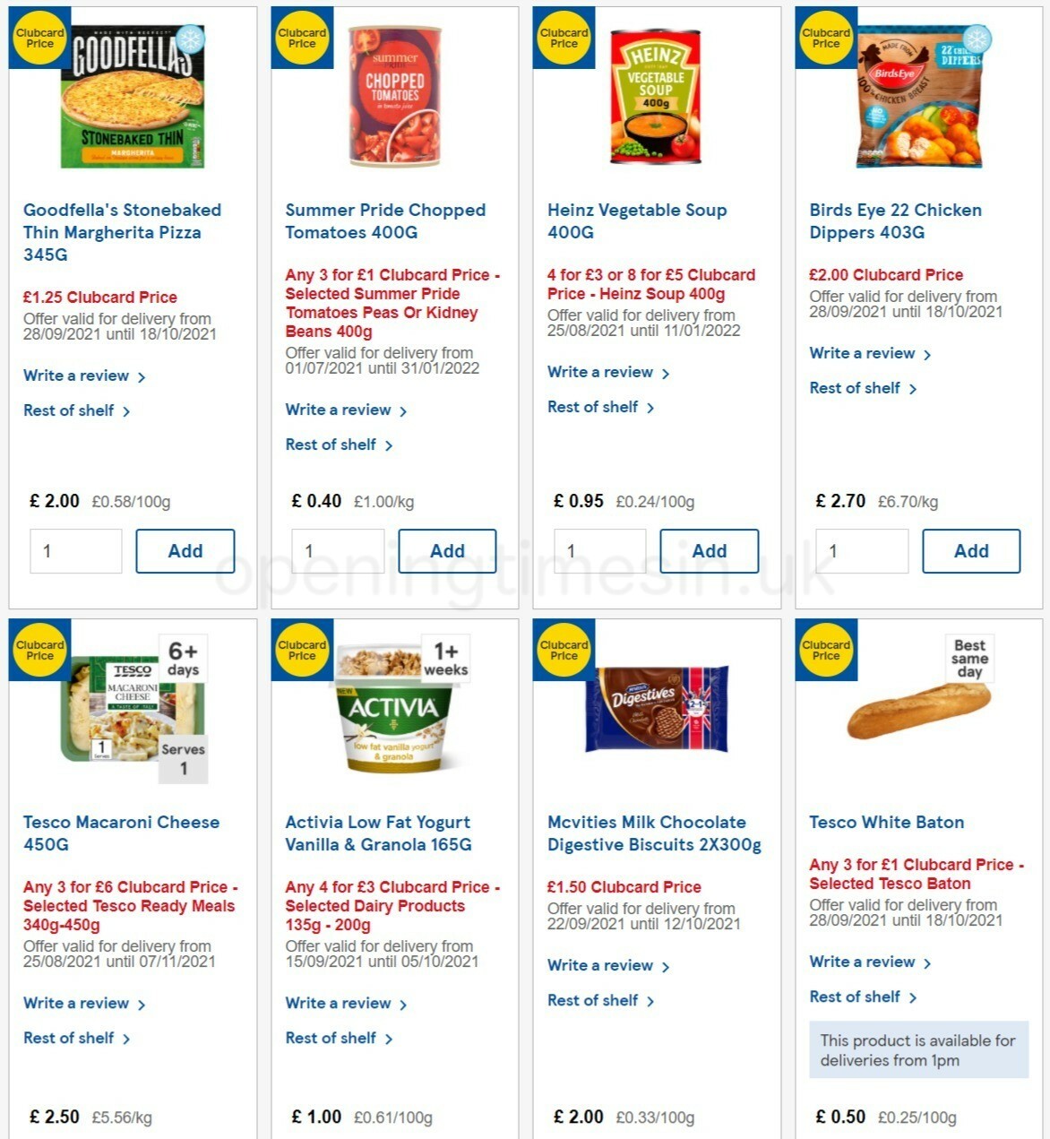 TESCO Offers from 29 September