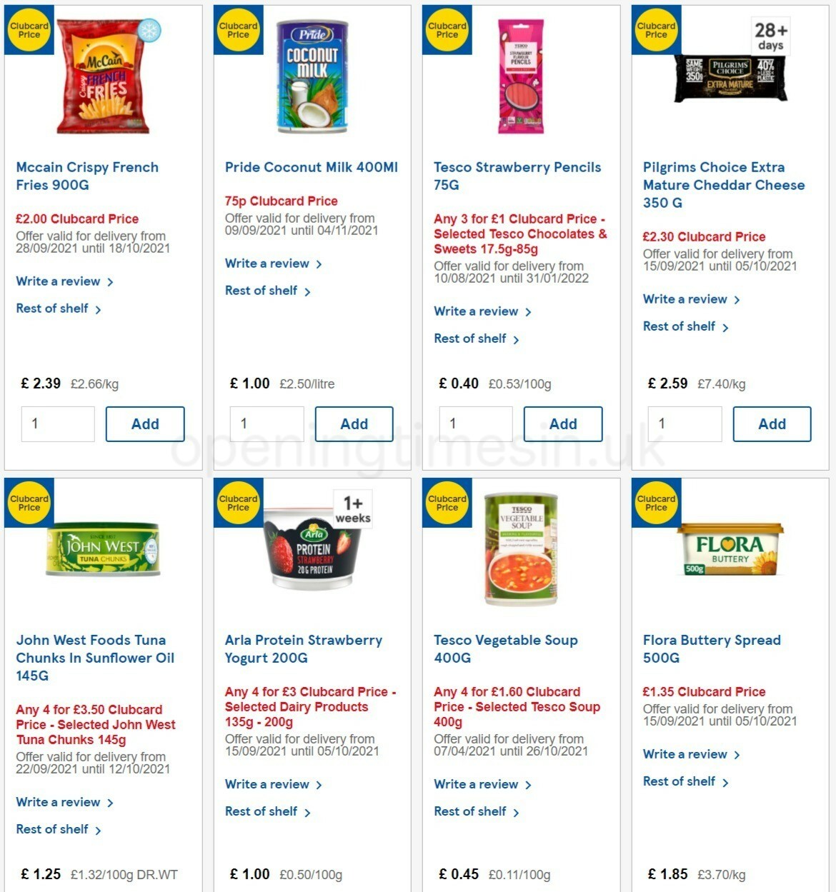 TESCO Offers from 29 September