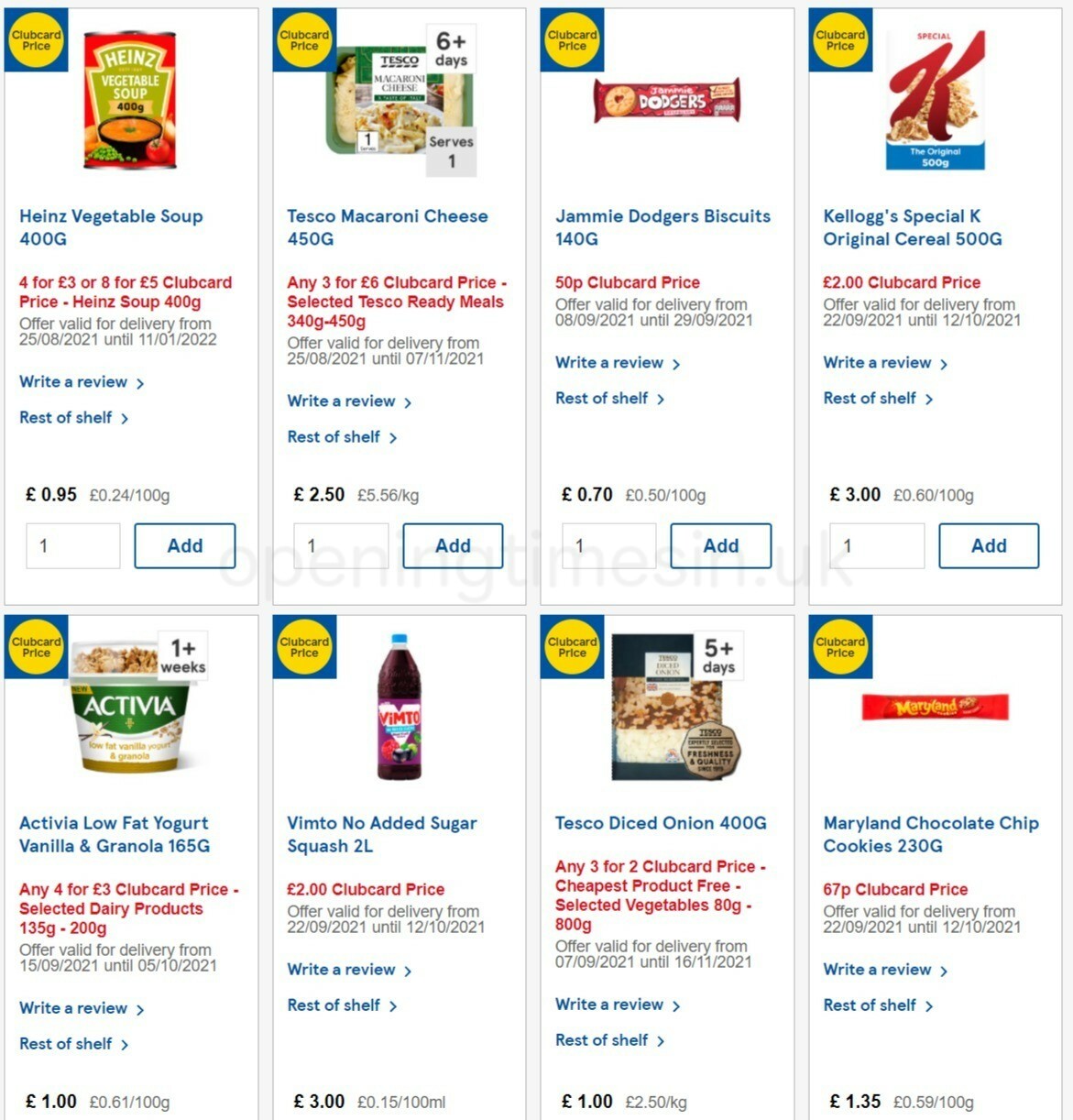 TESCO Offers from 29 September