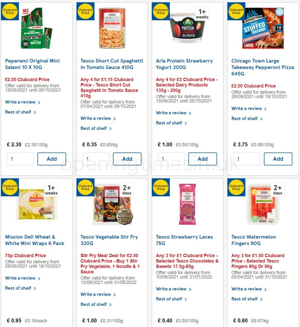 TESCO Offers from 29 September