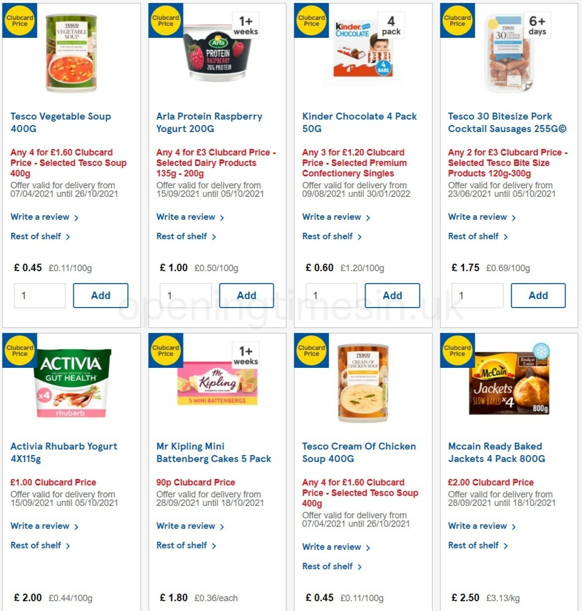 TESCO Offers from 29 September