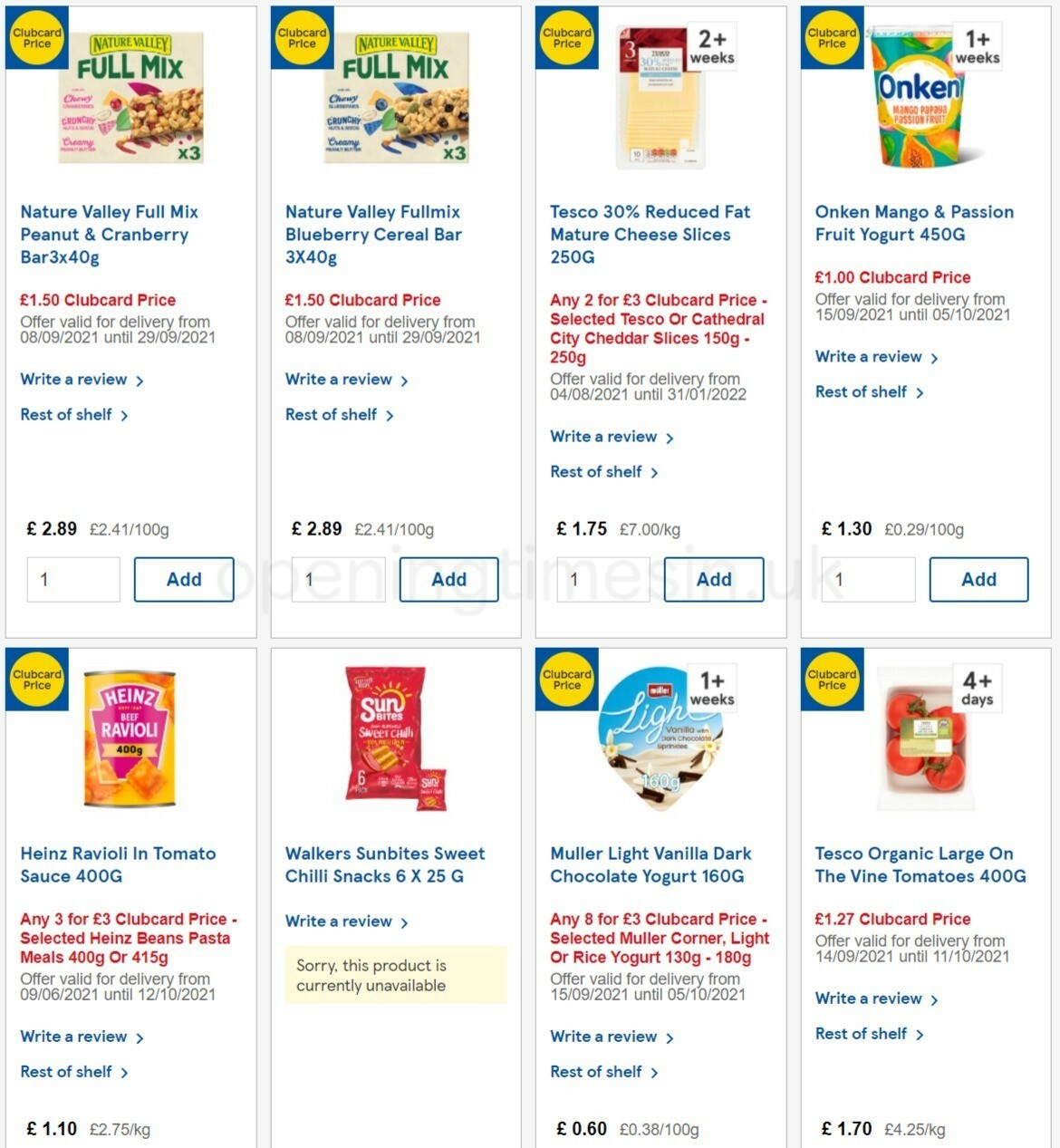 TESCO Offers from 29 September