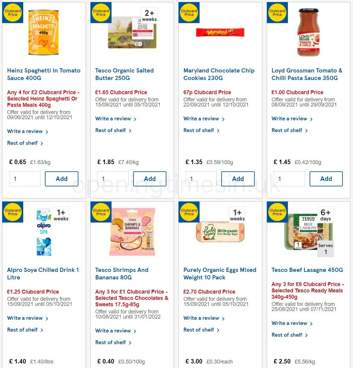 TESCO Offers from 29 September