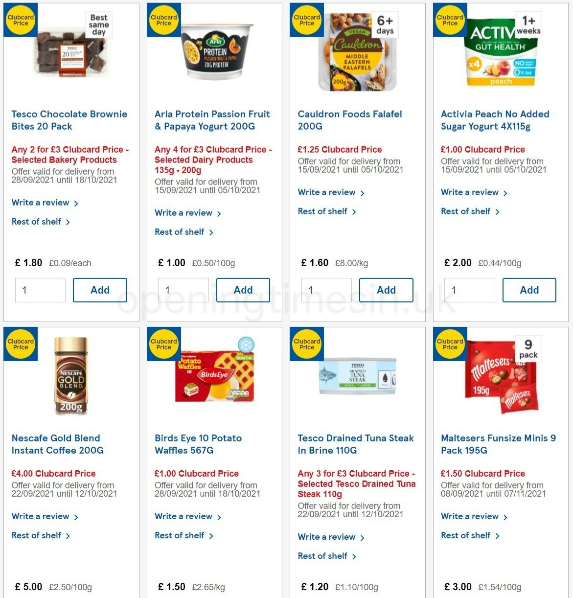 TESCO Offers from 29 September