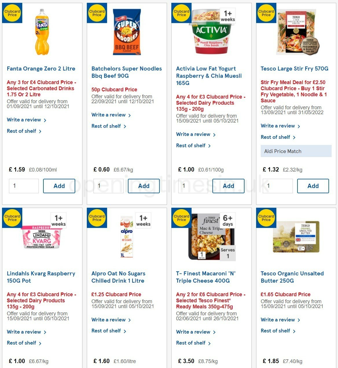 TESCO Offers from 29 September