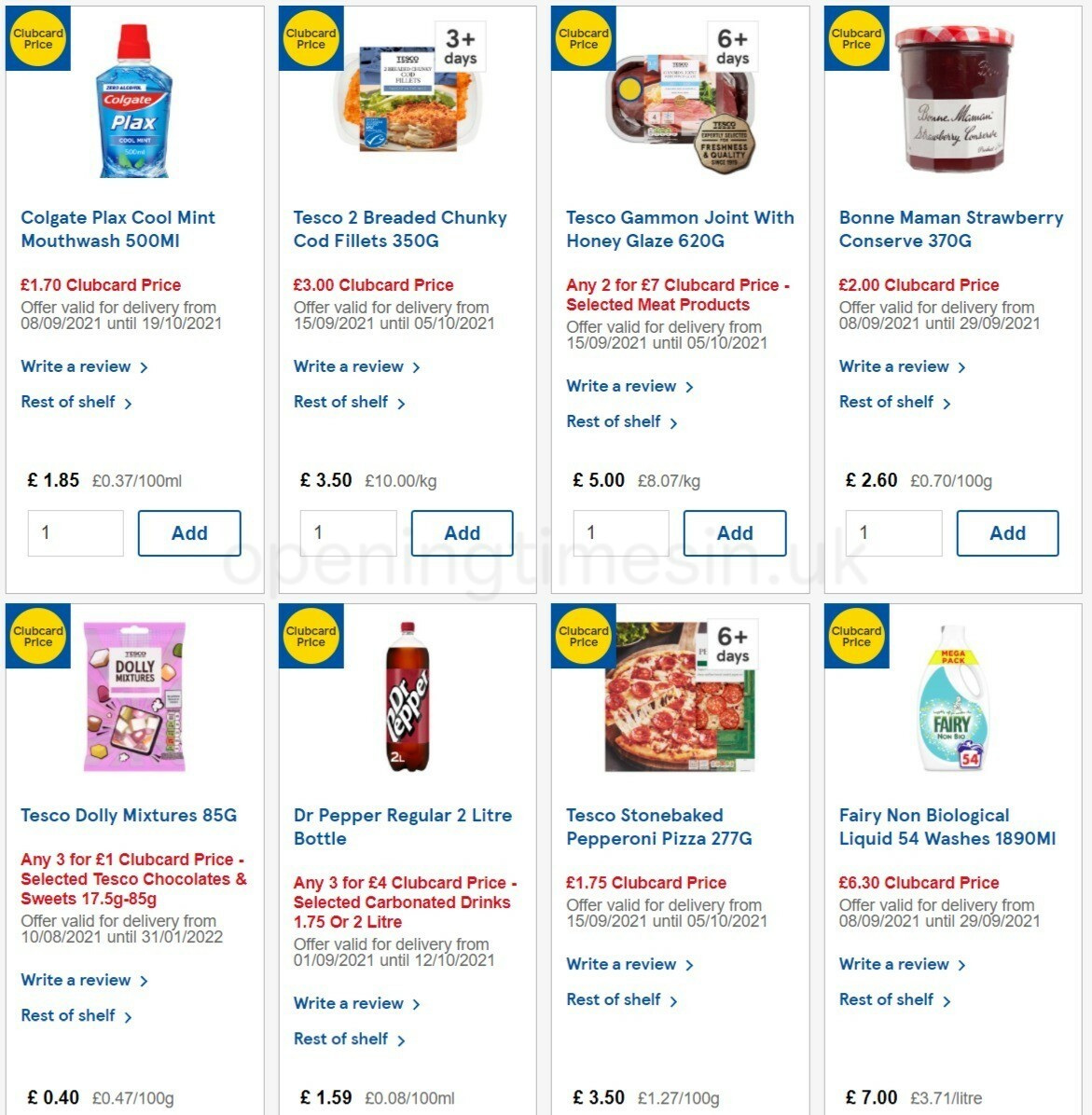 TESCO Offers from 29 September