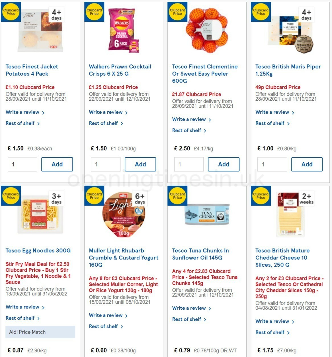 TESCO Offers from 29 September