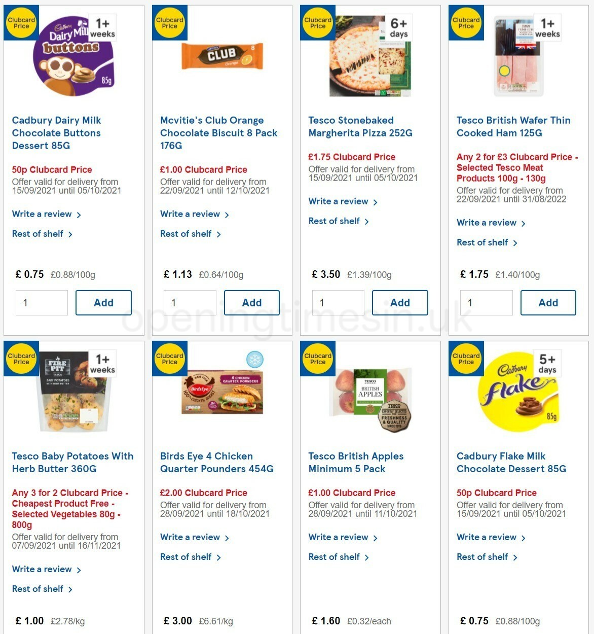 TESCO Offers from 29 September