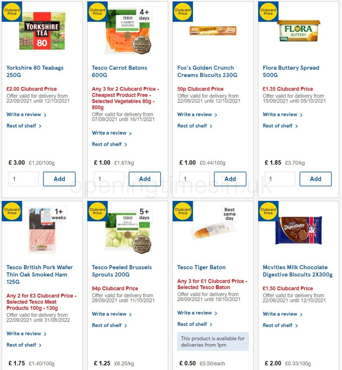 TESCO Offers from 29 September