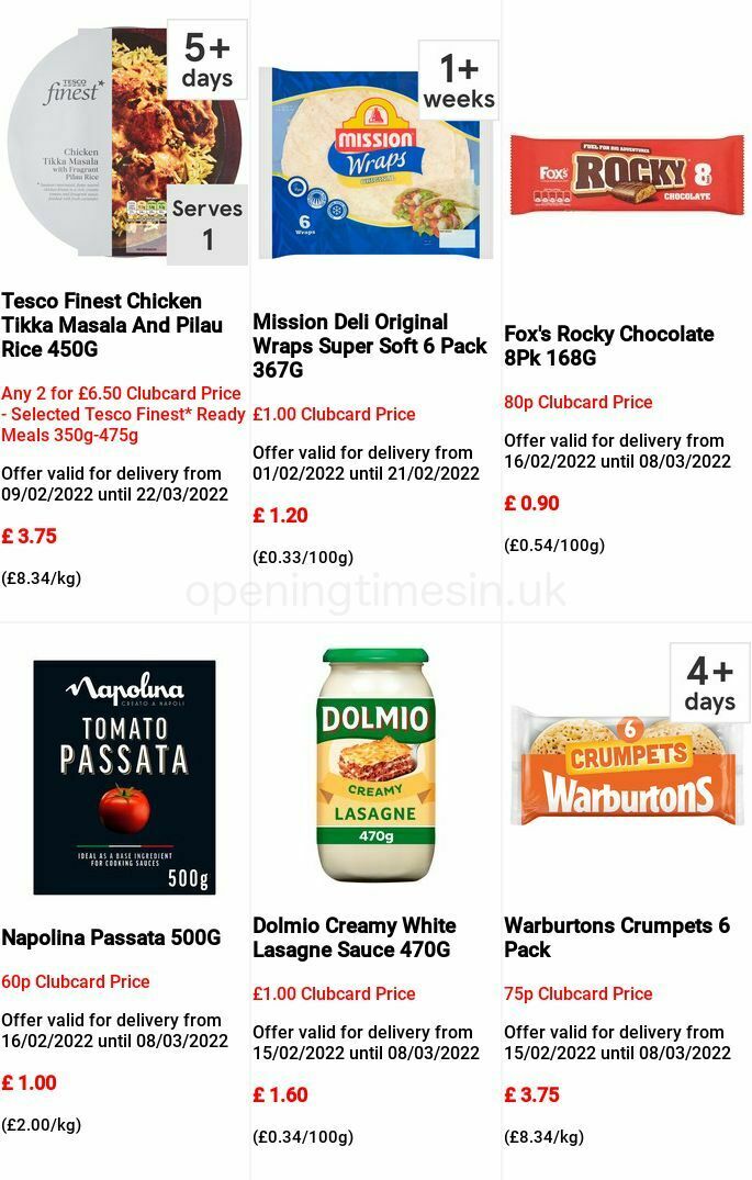 TESCO Offers from 16 February