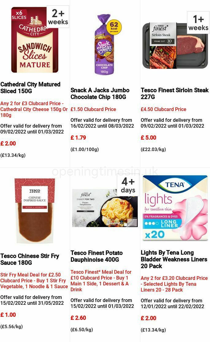 TESCO Offers from 16 February