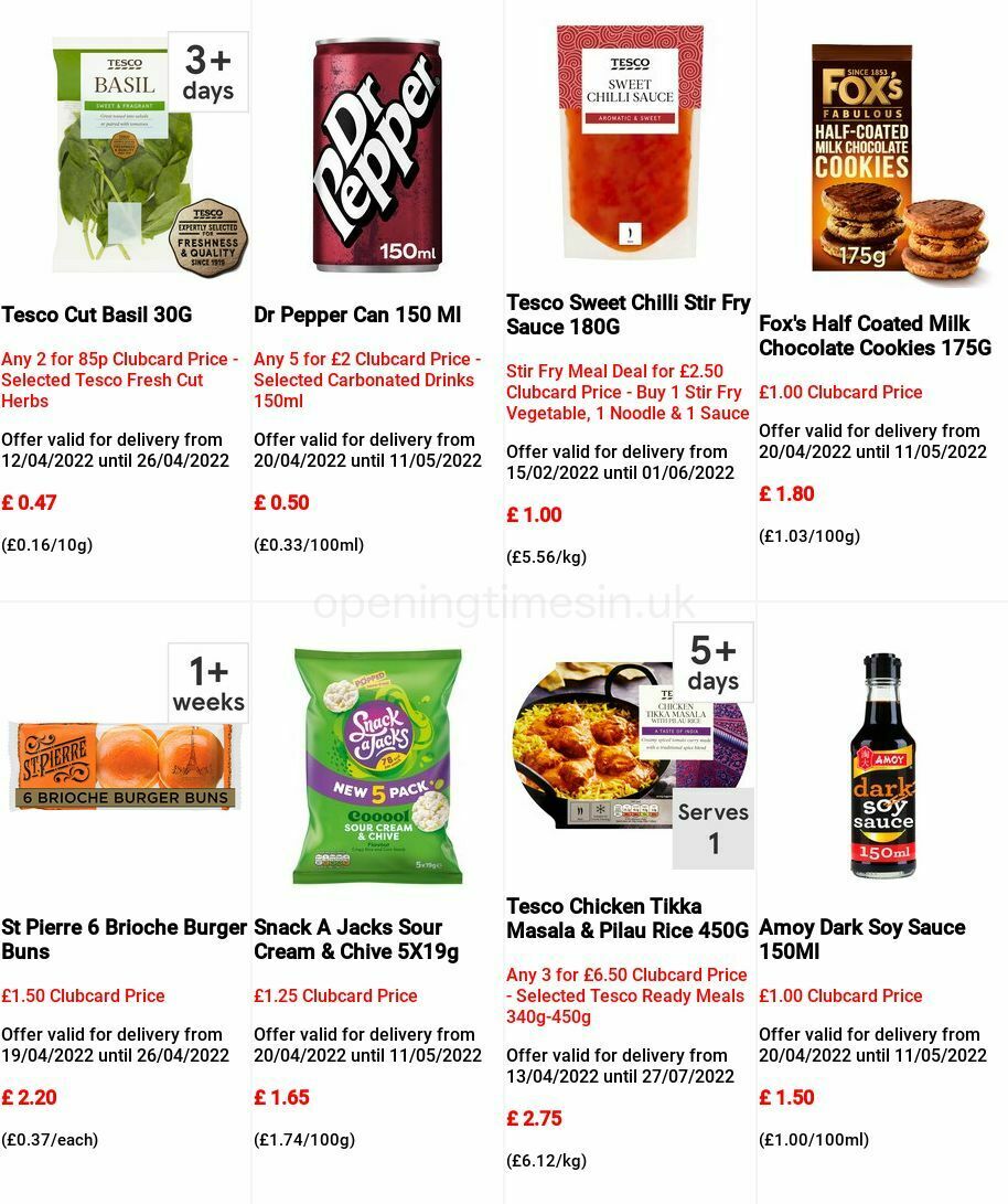 TESCO Offers from 20 April