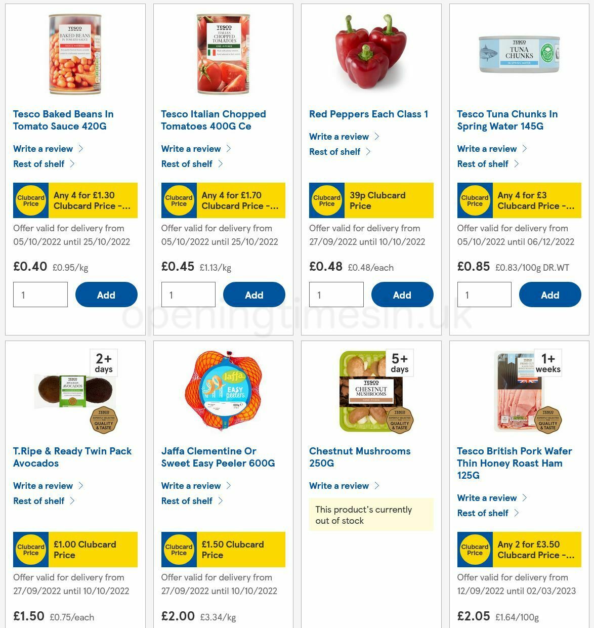 TESCO Offers from 6 October