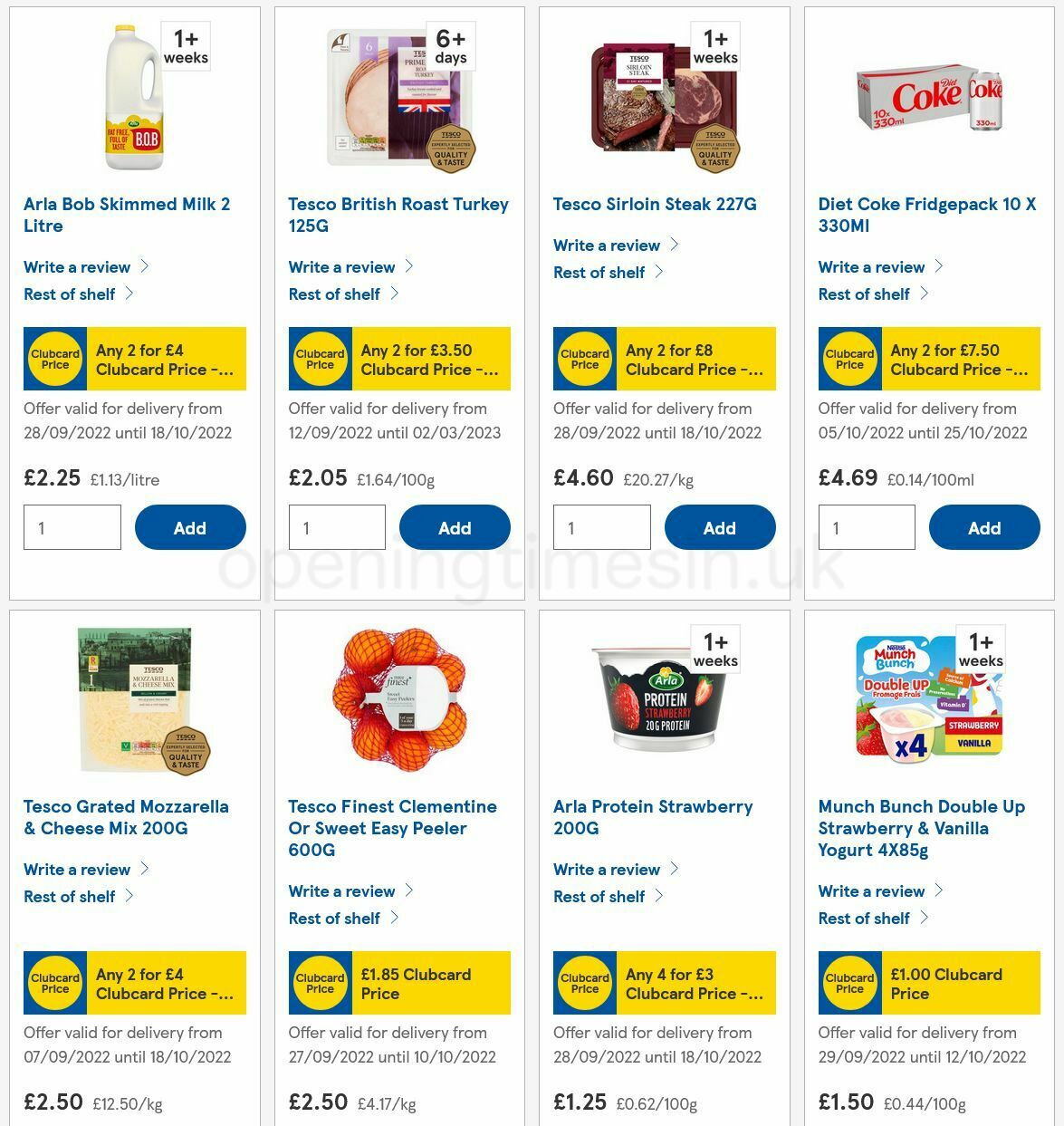 TESCO Offers from 6 October