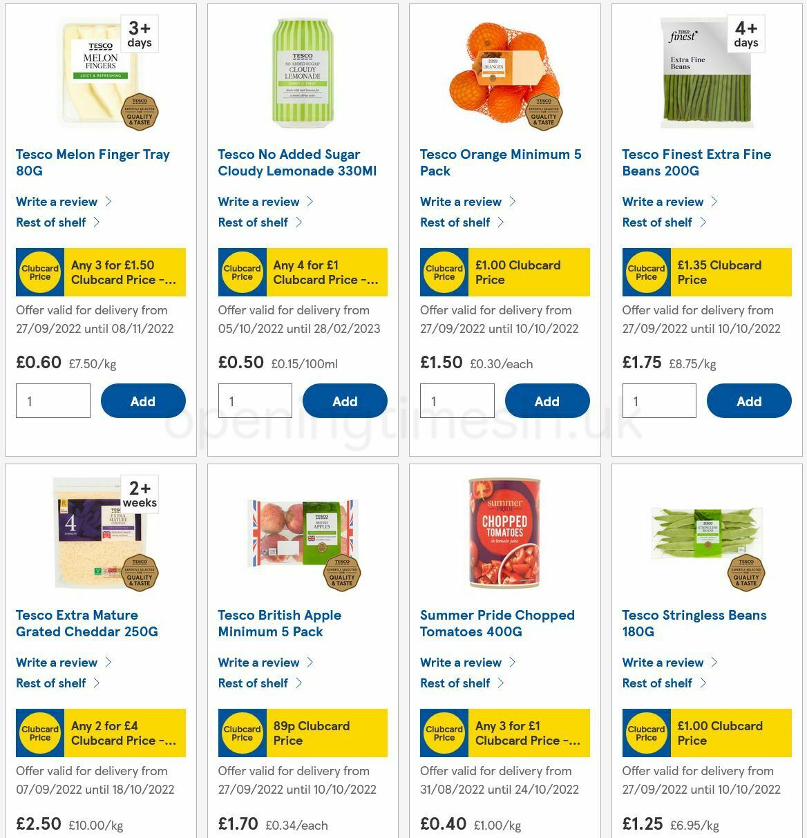 TESCO Offers from 6 October