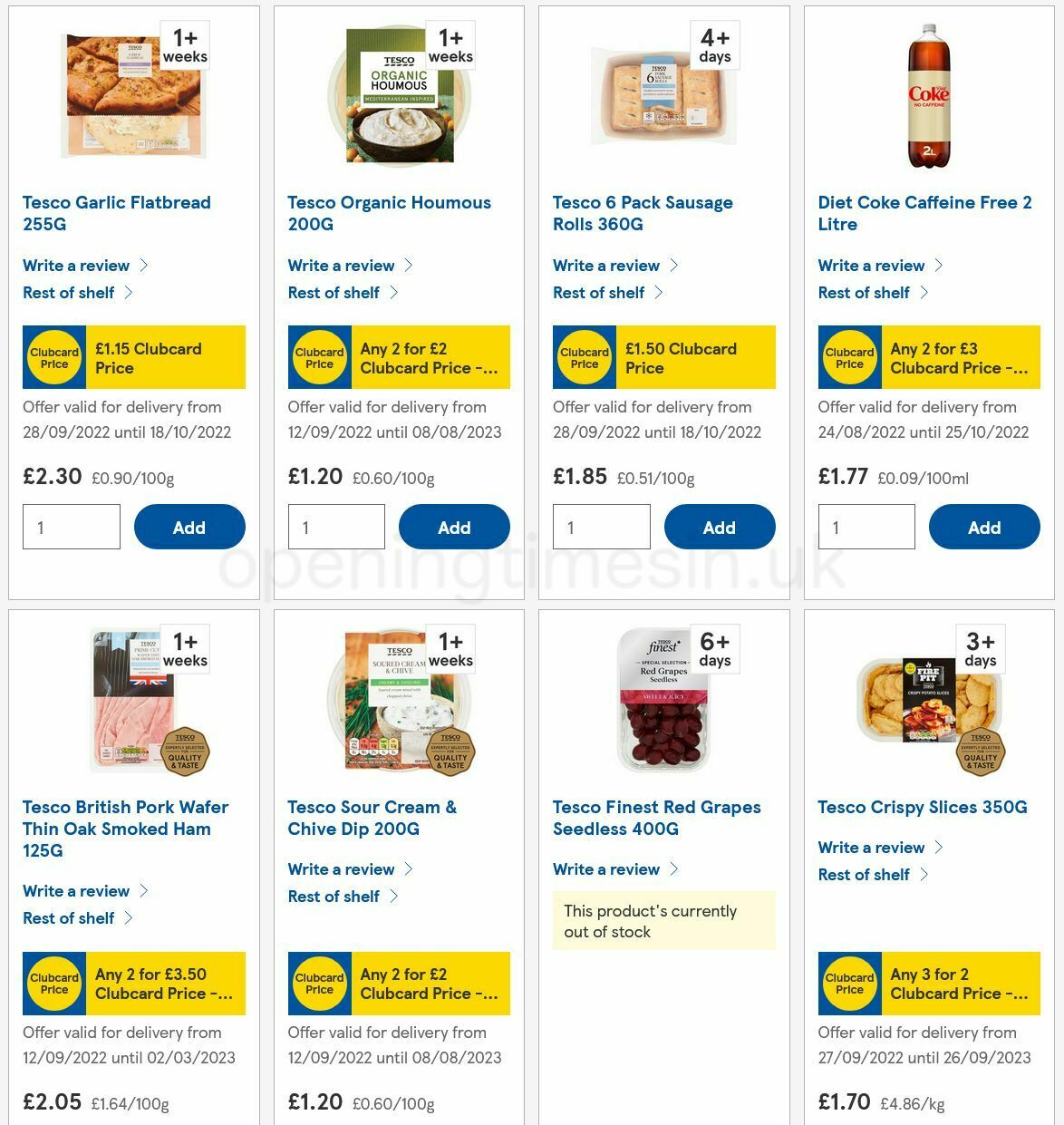 TESCO Offers from 6 October