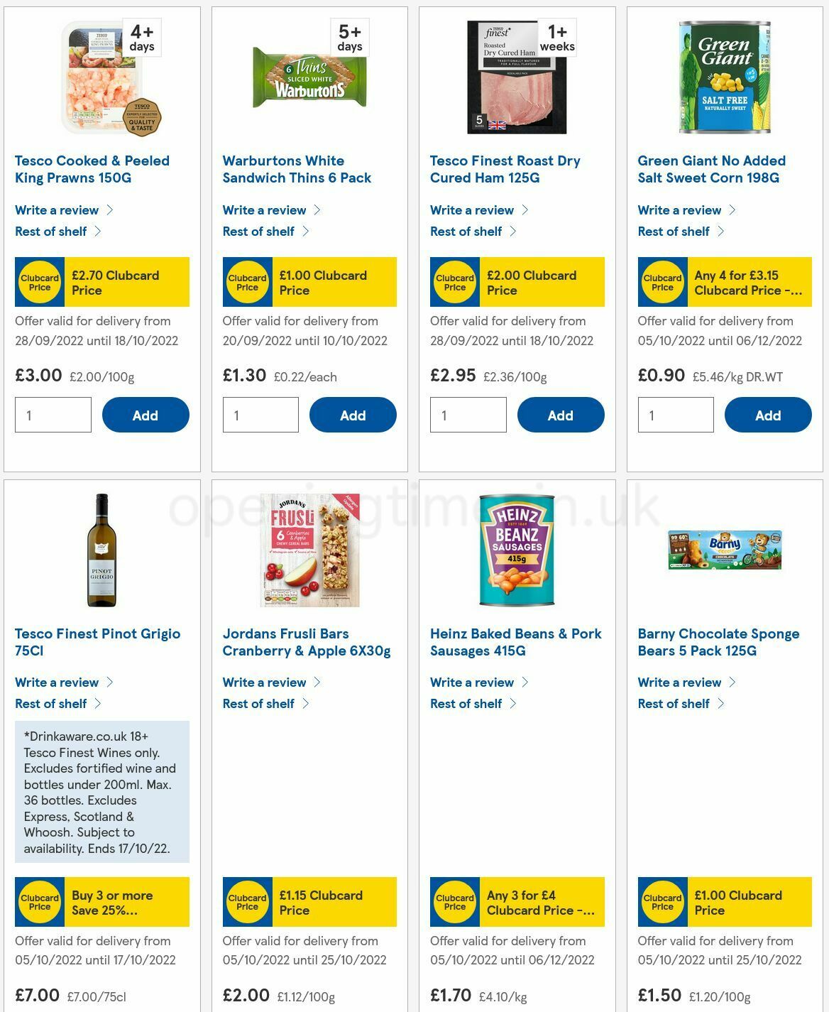 TESCO Offers from 6 October