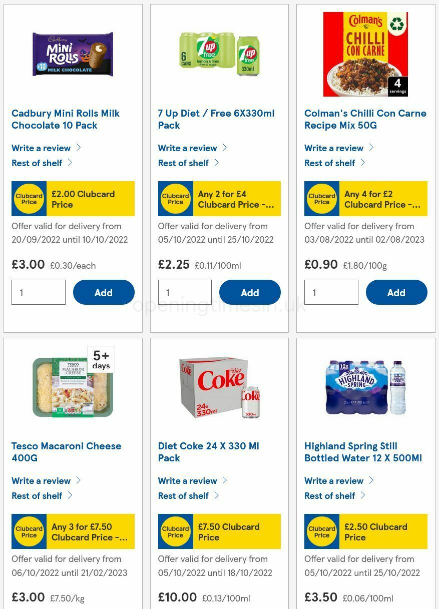 TESCO Offers from 6 October