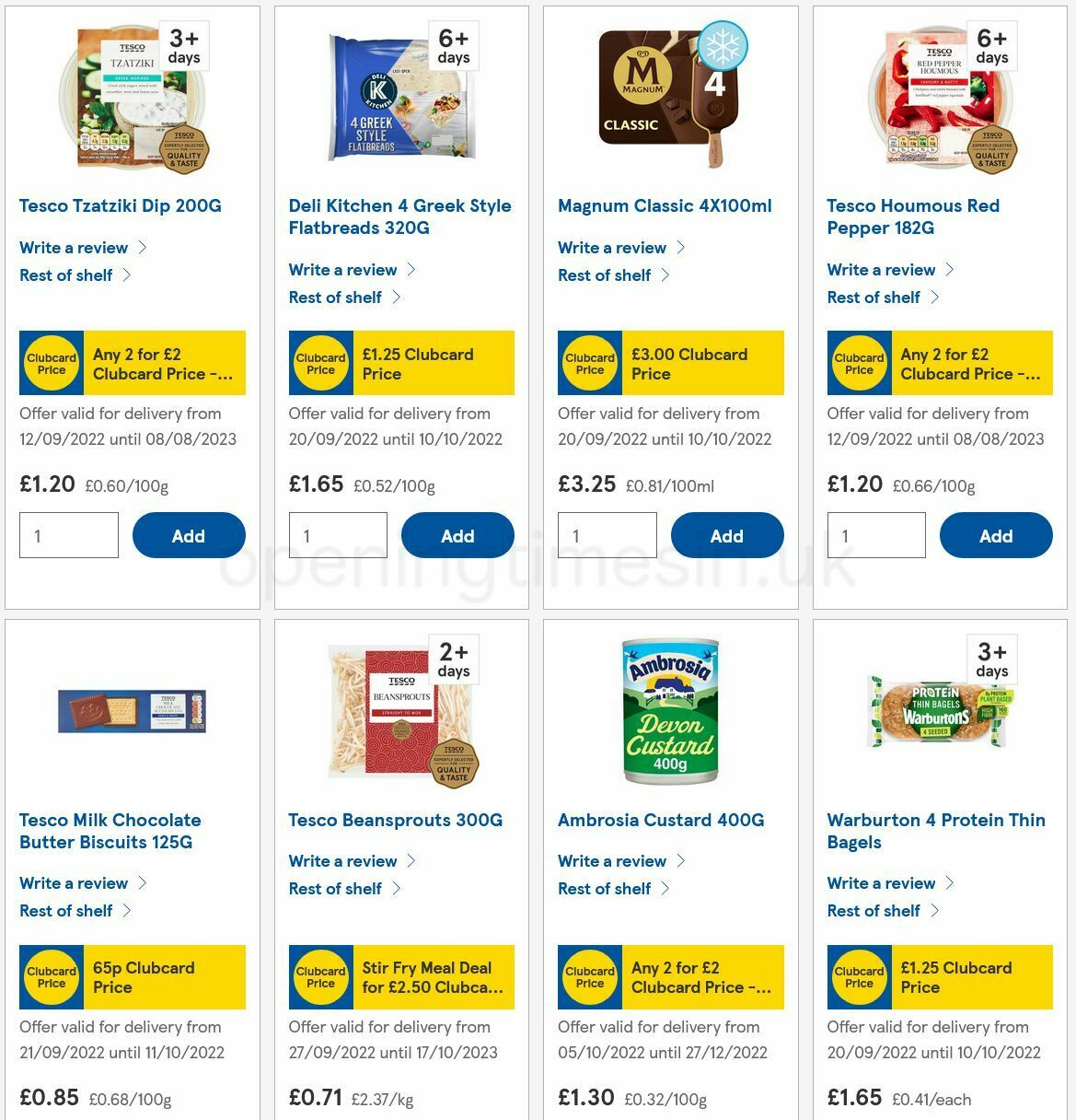 TESCO Offers from 6 October