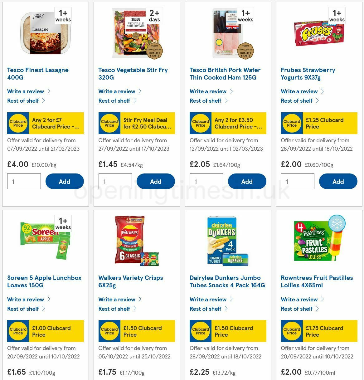 TESCO Offers from 6 October