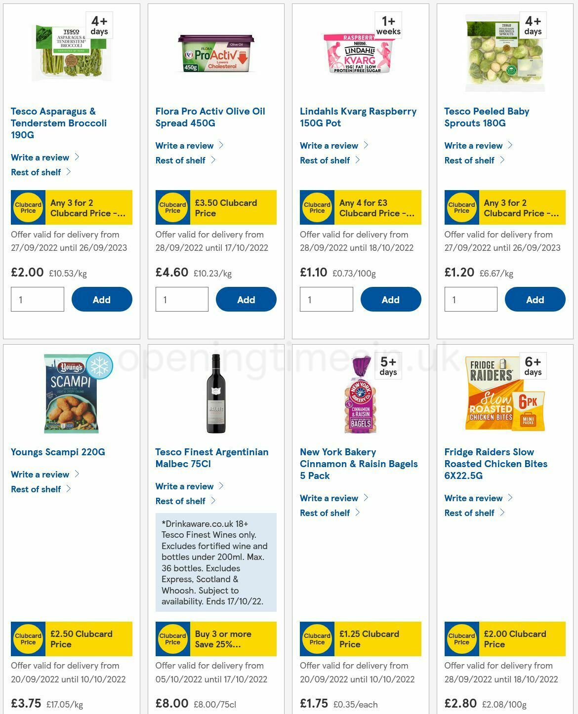 TESCO Offers from 6 October