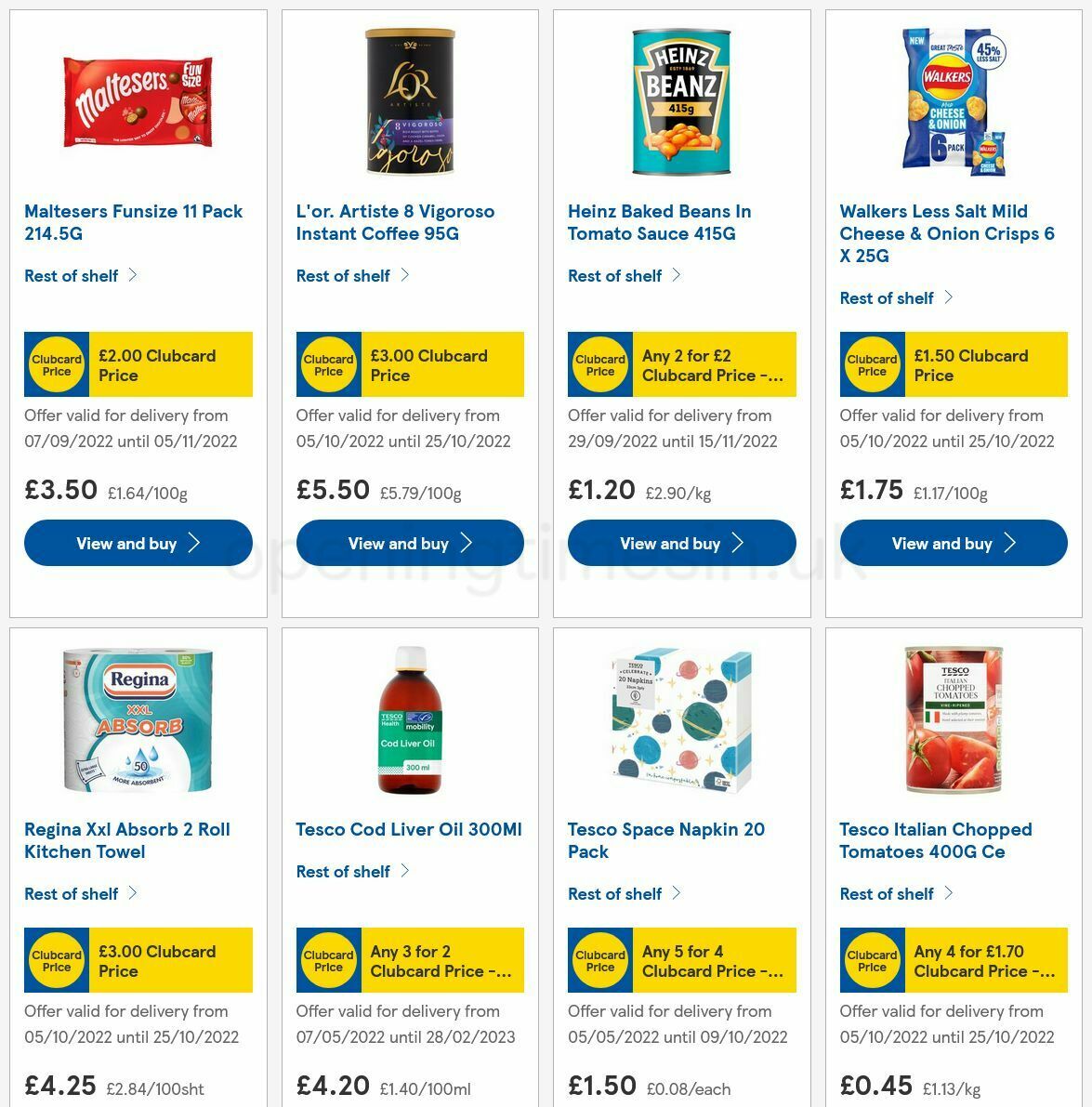 TESCO Offers from 6 October