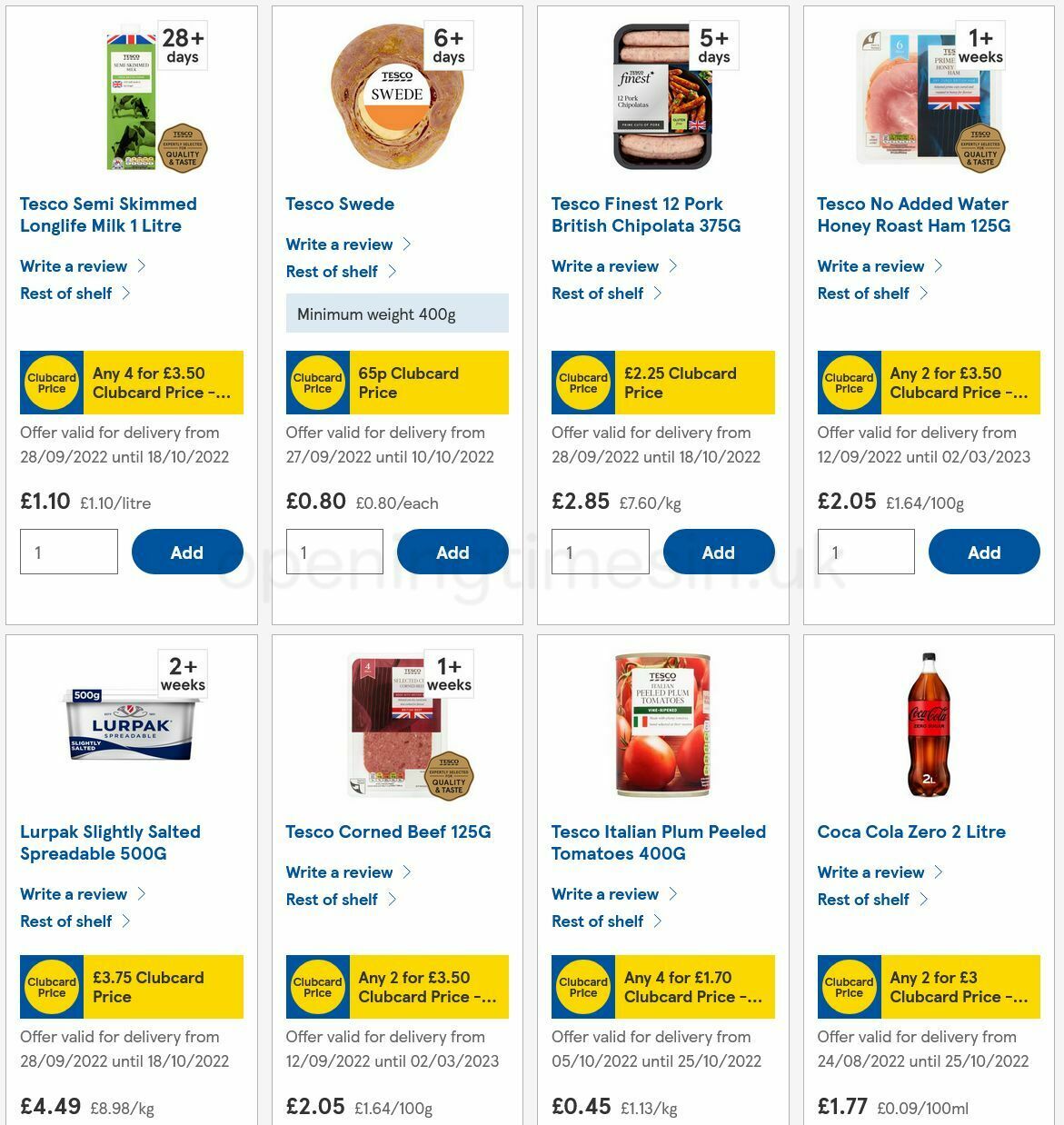 TESCO Offers from 6 October