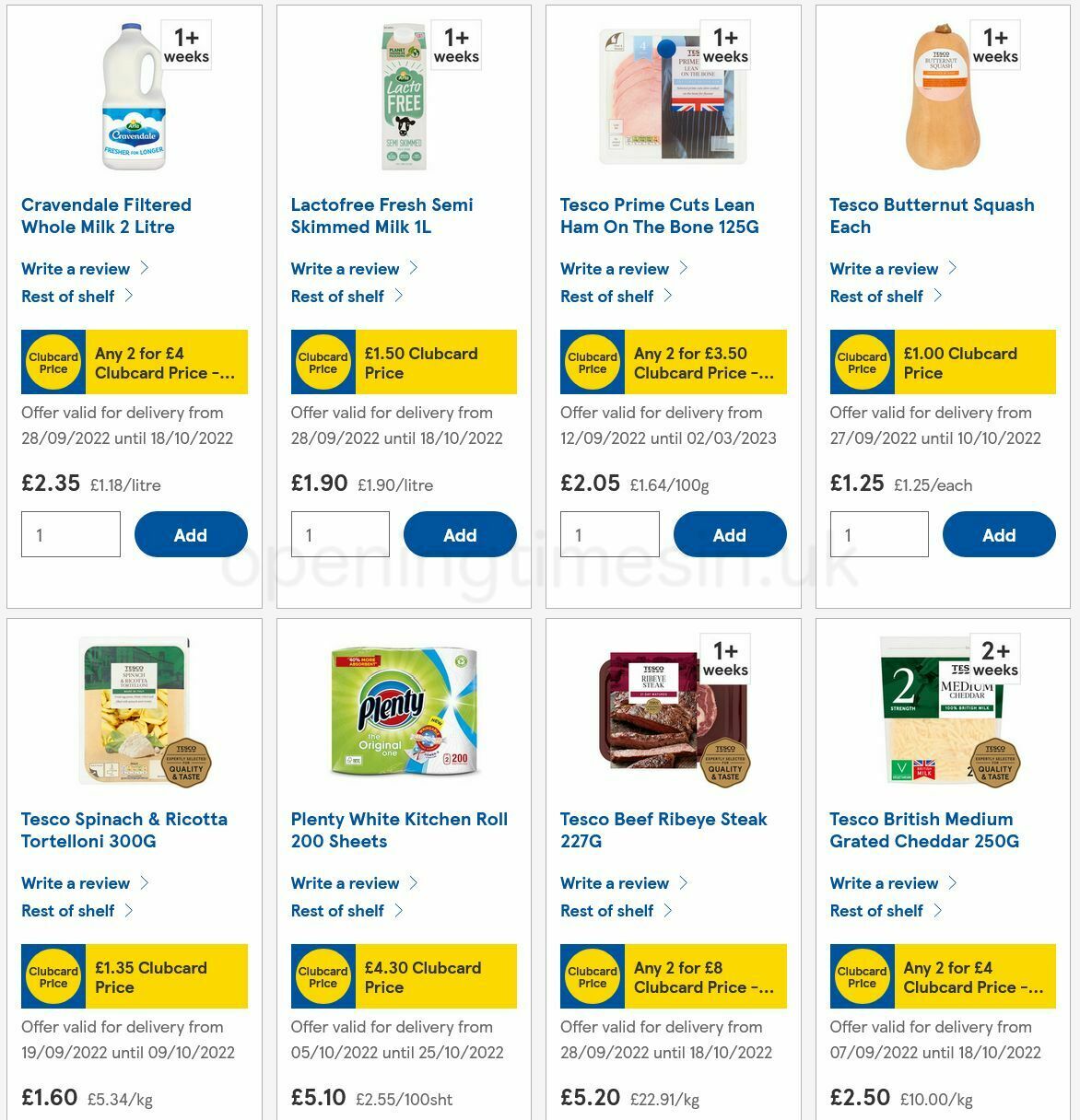 TESCO Offers from 6 October