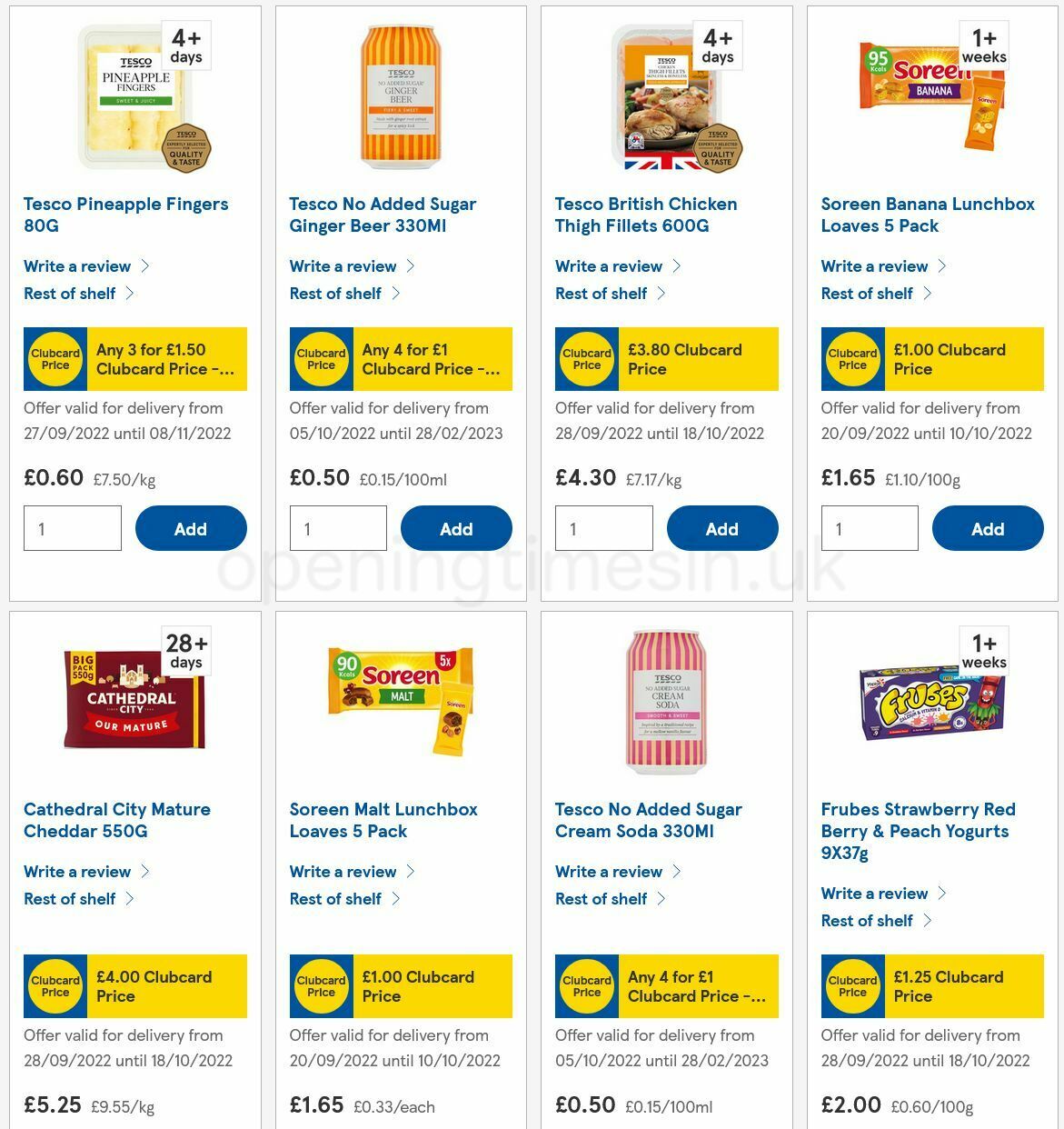 TESCO Offers from 6 October