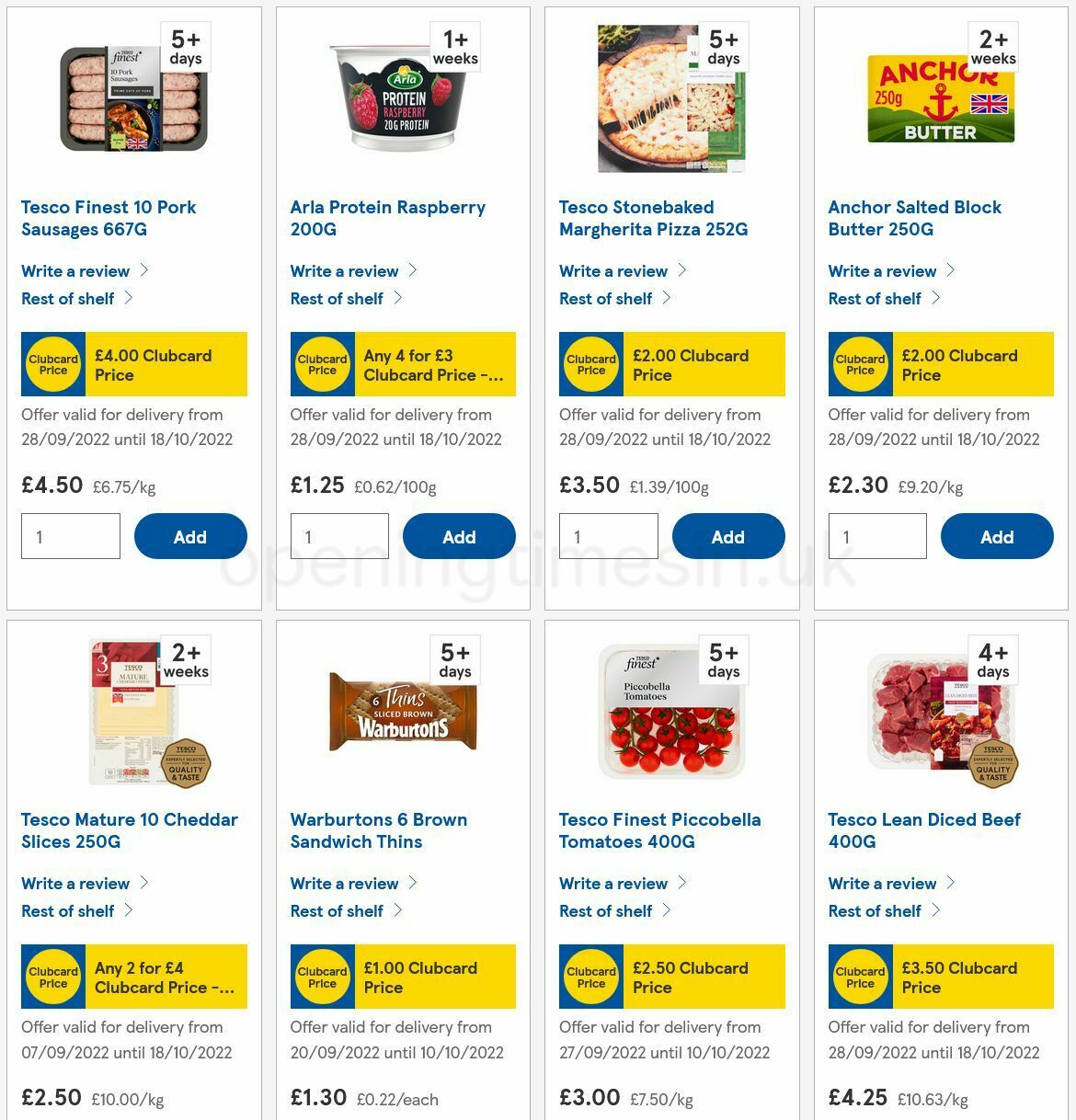 TESCO Offers from 6 October