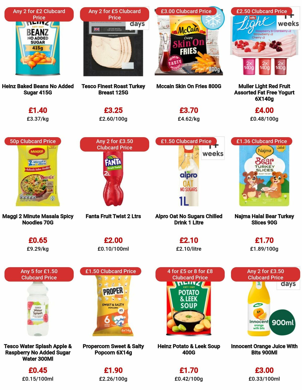 TESCO Offers from 13 July