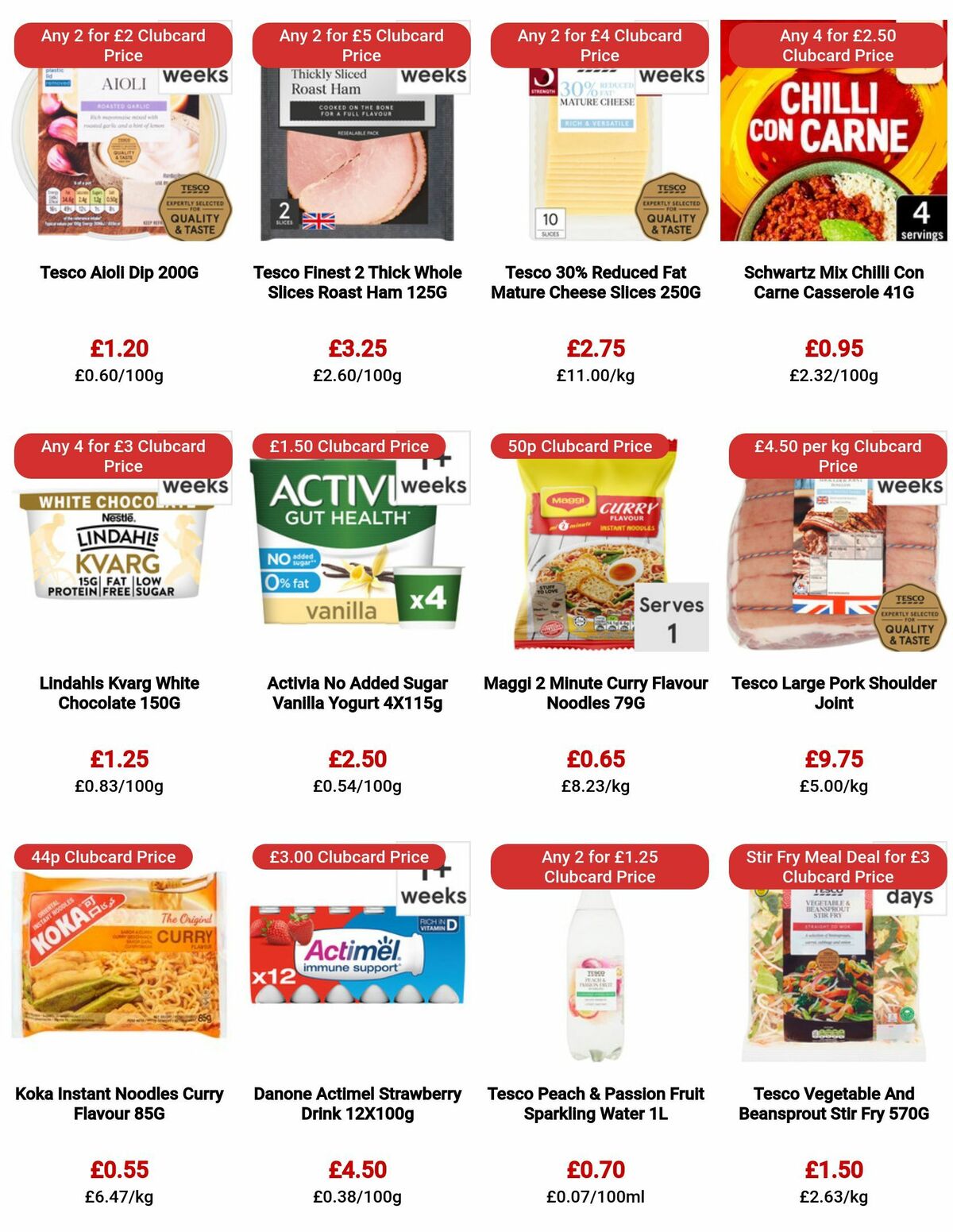 TESCO Offers from 13 July