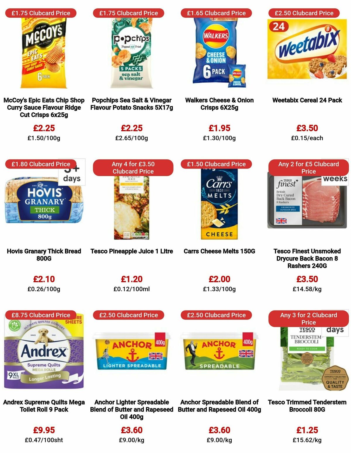 TESCO Offers from 3 August