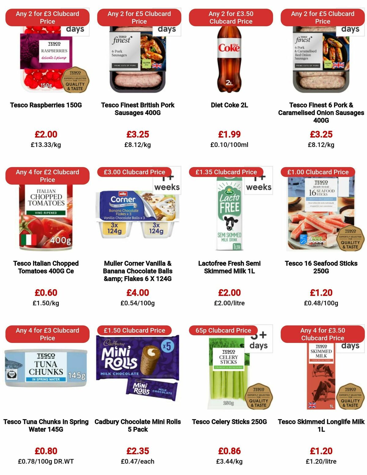 TESCO Offers from 3 August