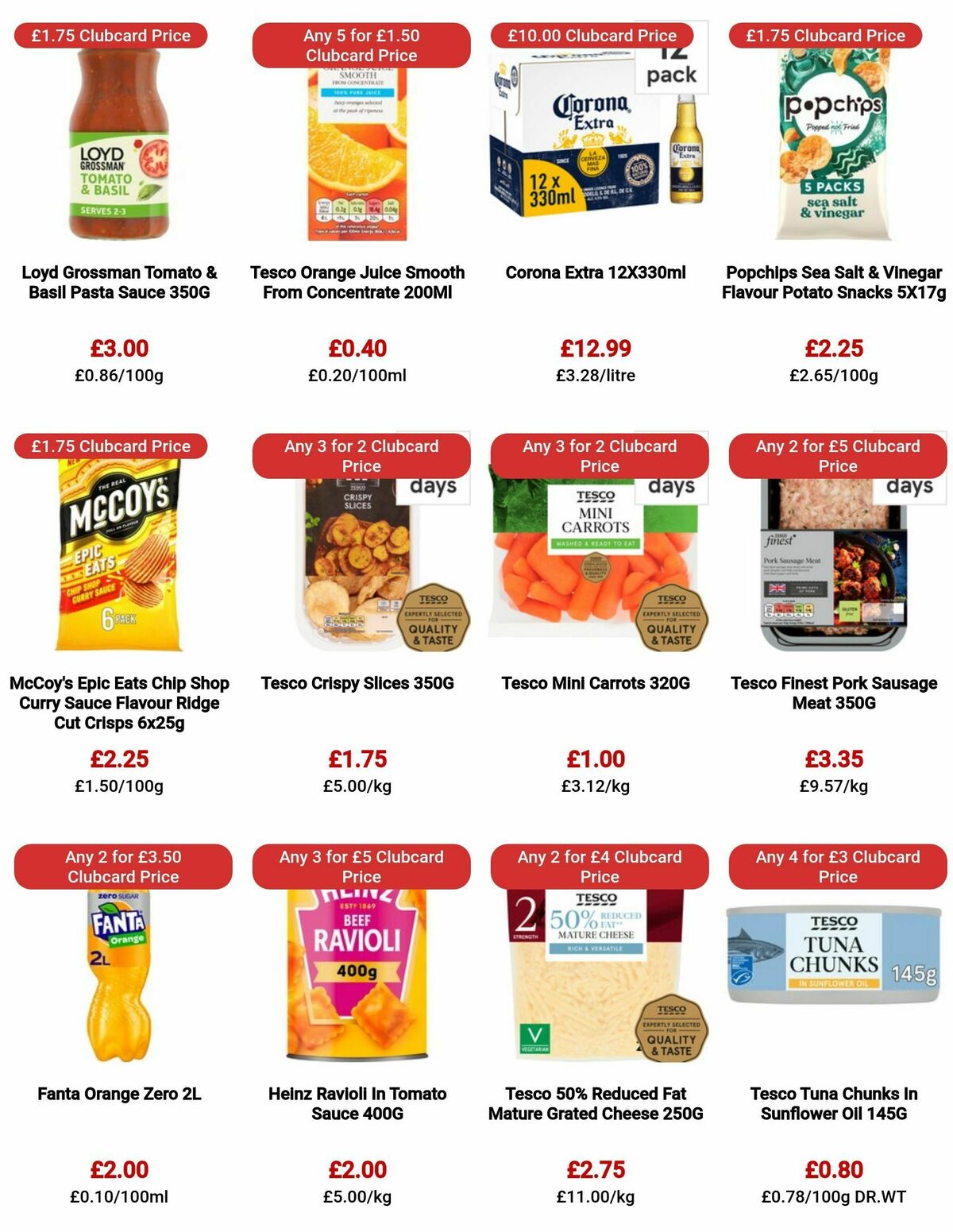 TESCO Offers from 10 August