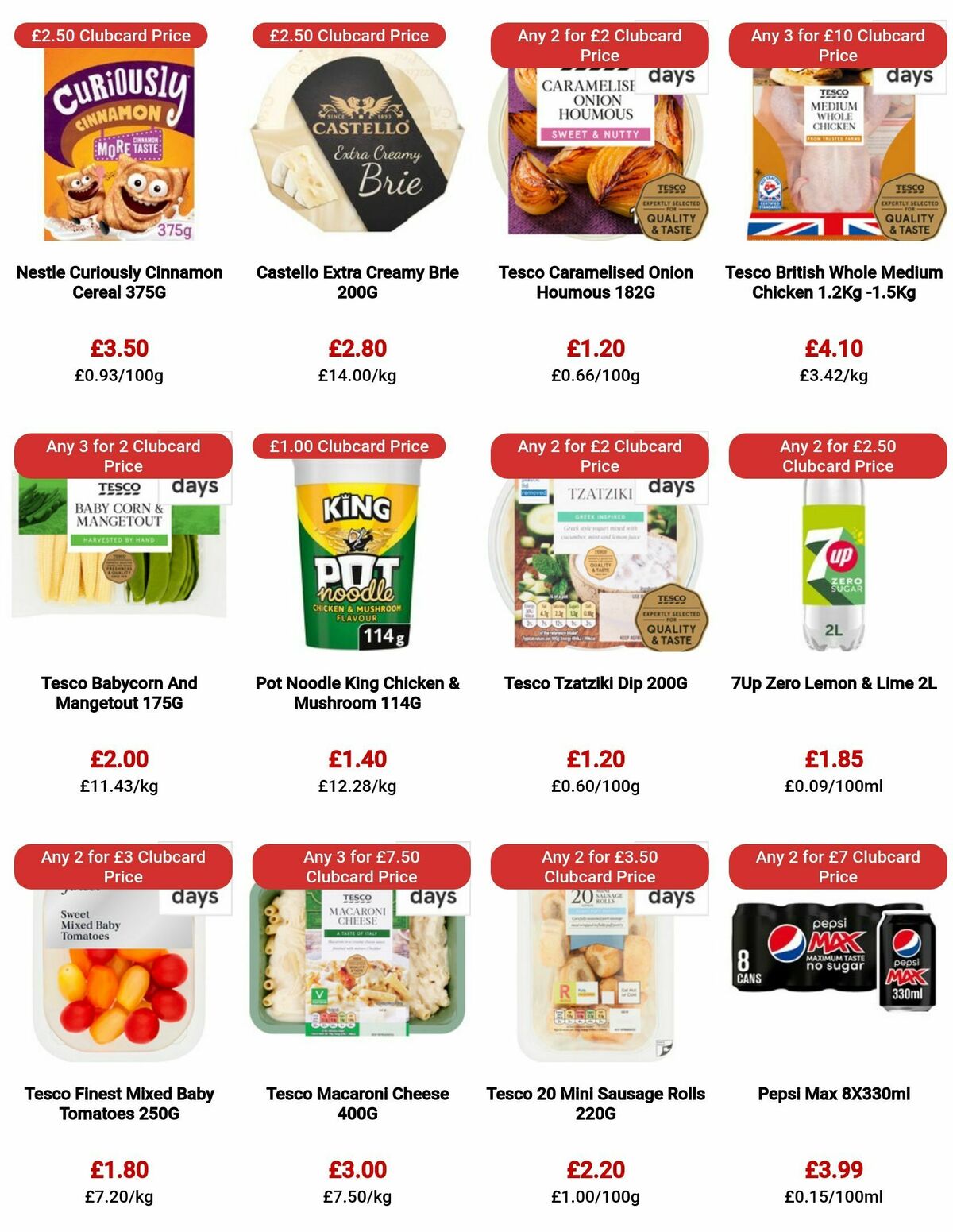 TESCO Offers from 10 August