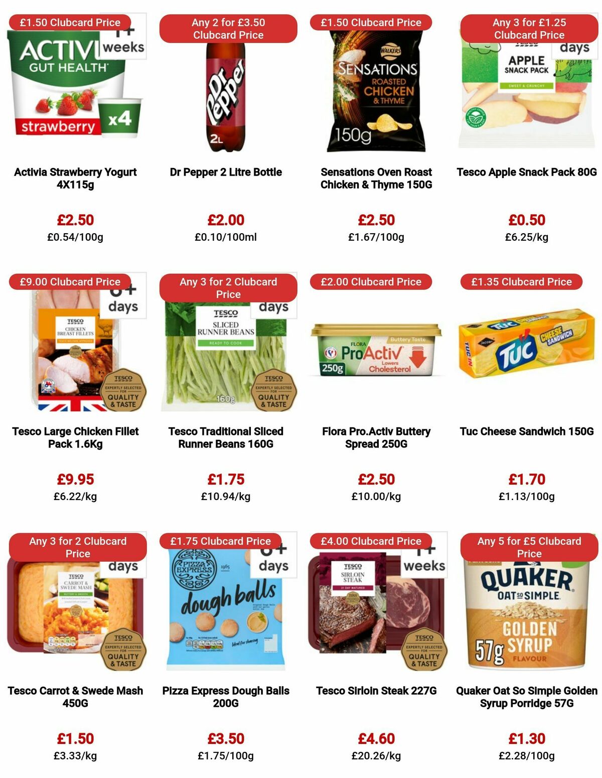 TESCO Offers from 10 August